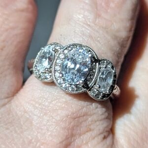 Stunning 925 CZ Tacori Ring